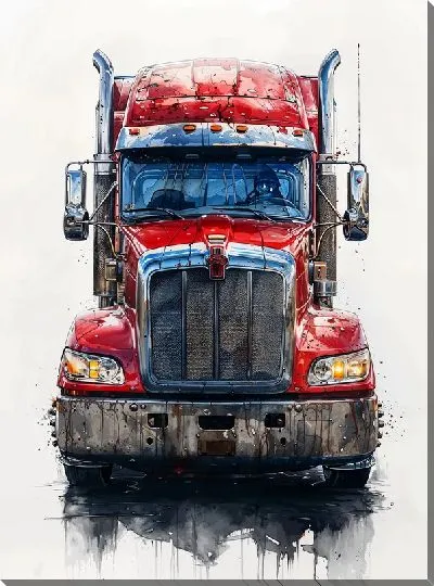 Картина маслом Грузовик №46
