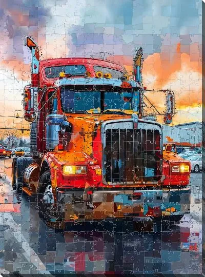Картина маслом Грузовик №47