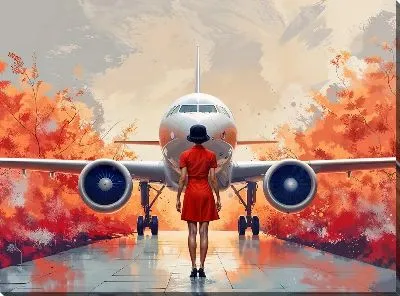 Картина маслом Самолёт №811