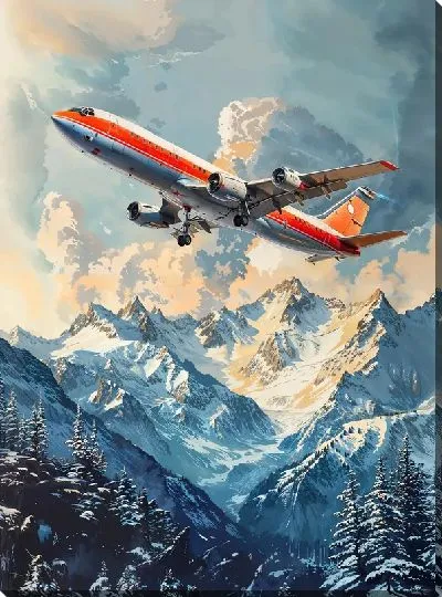 Картина маслом Самолёт №911