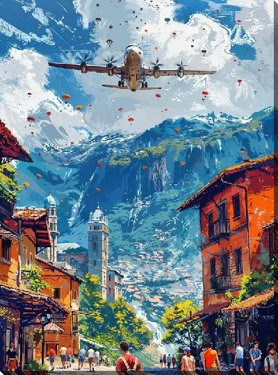 Картина маслом Самолёт №1011