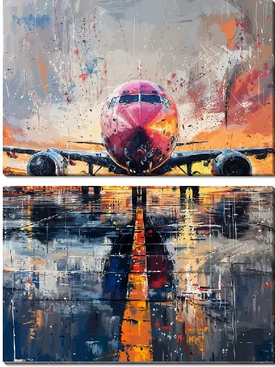 Модульная картина Самолёт №121