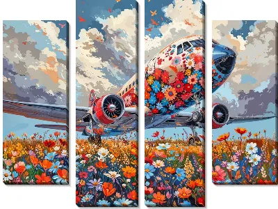 Модульная картина Самолёт №141