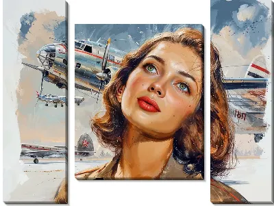 Модульная картина Самолёт №161