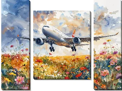 Модульная картина Самолёт №312