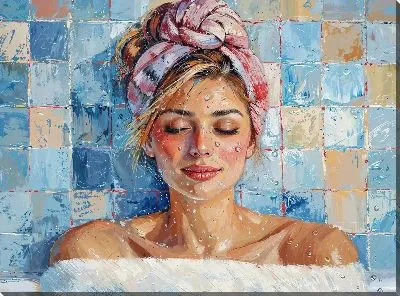 Картина маслом СПА №42