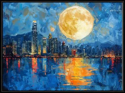 Картина Ночной город №11