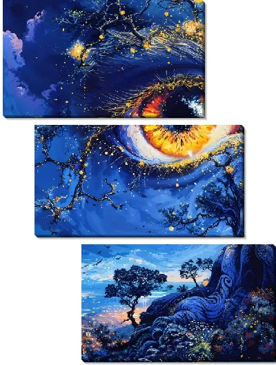 Модульная картина Ночной взгляд