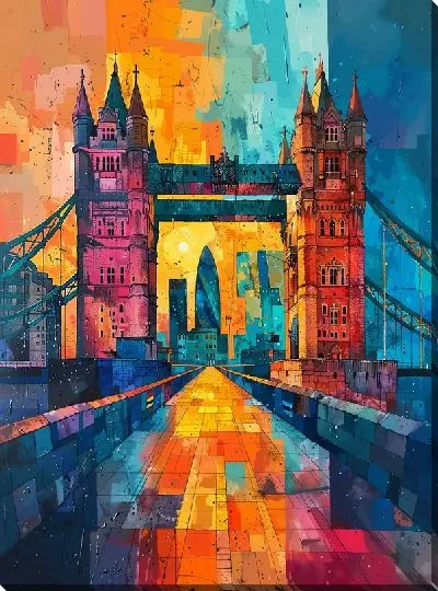 Картина маслом Ночной Лондон №34