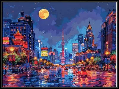 Картина Ночной город №36