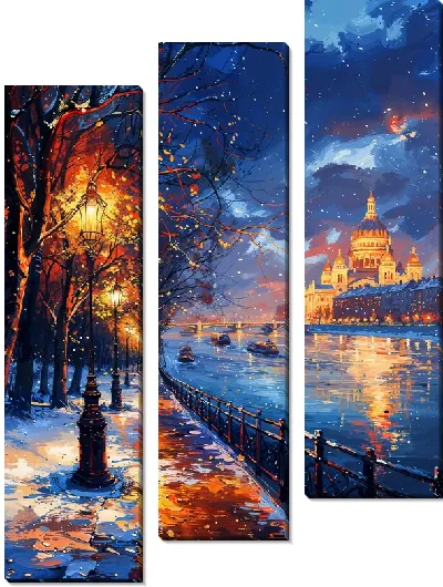 Модульная картина Ночной город №39