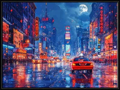 Картина Ночной город №51