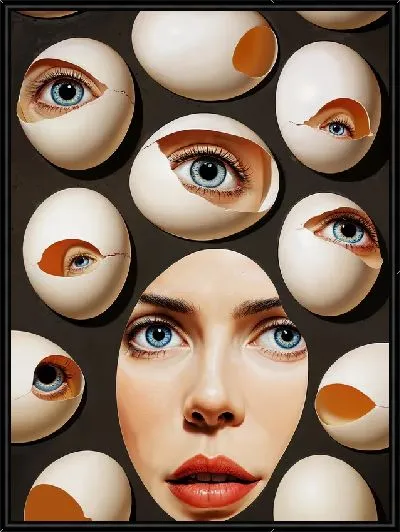 Картина Яйца и глаза №1