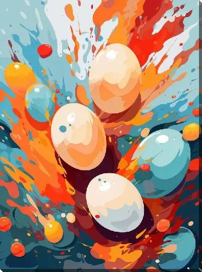 Картина маслом Яйца №31