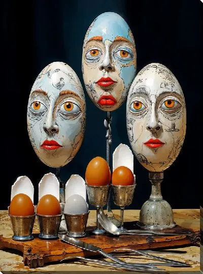 Картина маслом Яйца №71