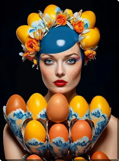 Картина маслом Яйца №101