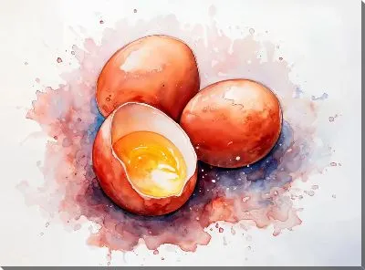 Картина маслом Яйца №111
