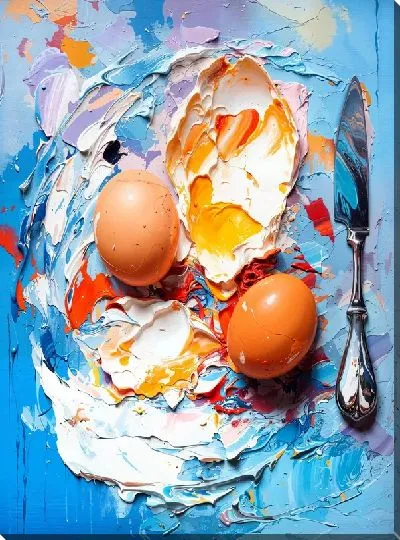 Картина маслом Яйца №161