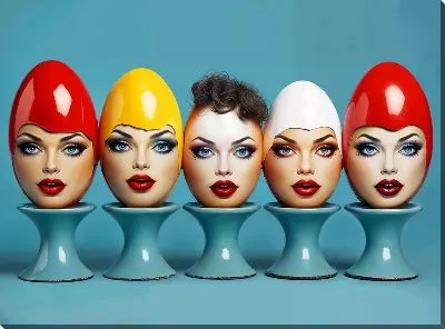 Картина маслом Яйца №17