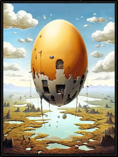 Картина Летающий дом-яйцо