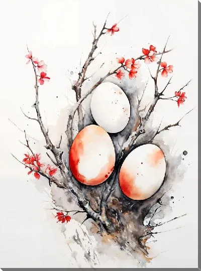 Картина маслом Яйца №22