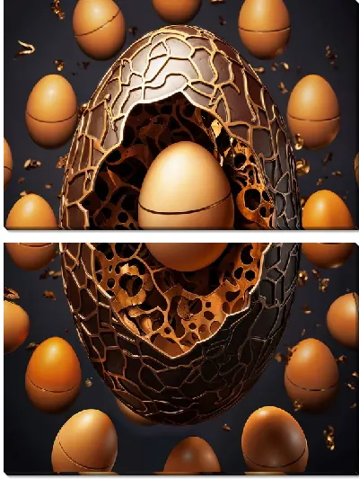 Модульная картина Яйцо в яйце