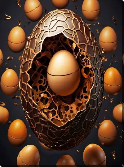 Картина маслом Яйцо в яйце