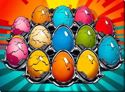 Картина маслом Арт яйца №28