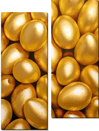 Модульная картина Золотые яйца