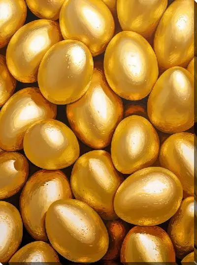 Картина маслом Золотые яйца