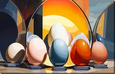 Картина маслом Яйца №311