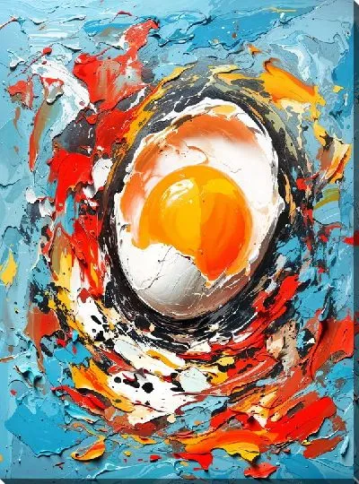Картина маслом Яйцо №36