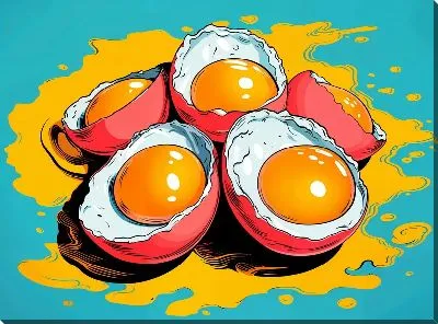 Картина маслом Яйца №38