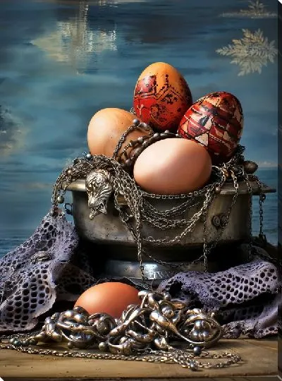 Картина маслом Яйца №40