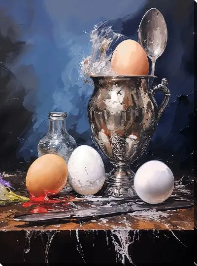 Картина маслом Яйца №45