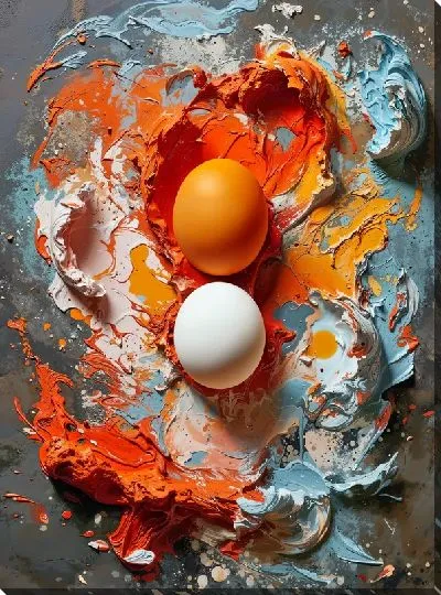 Картина маслом Яйца №46