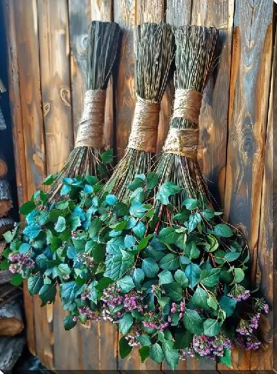 Картина маслом Веники в бане