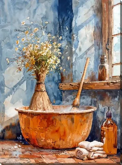 Картина маслом Баня №23