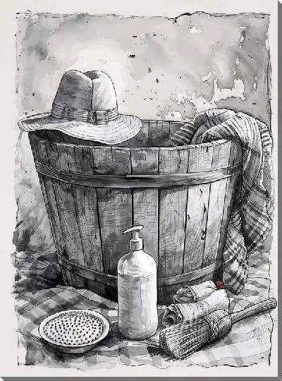 Картина маслом Баня №26