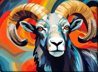 Картина маслом Баран №57