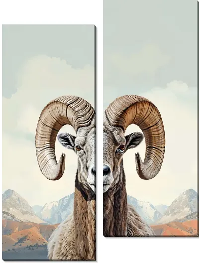 Модульная картина Баран №64