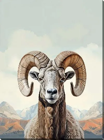 Картина маслом Баран №64