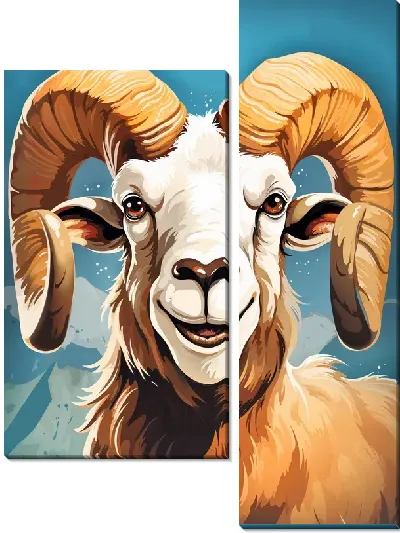 Модульная картина Баран №66