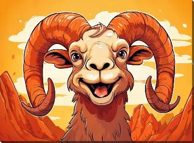 Картина маслом Баран №76