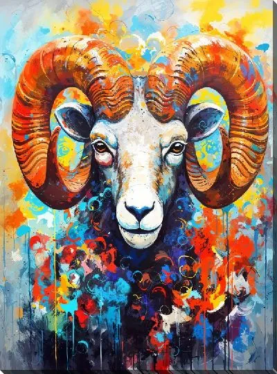 Картина маслом Баран №77
