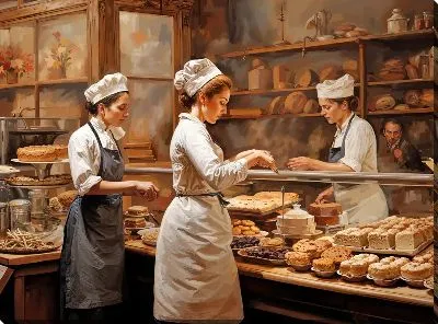 Картина маслом Выпечка №41