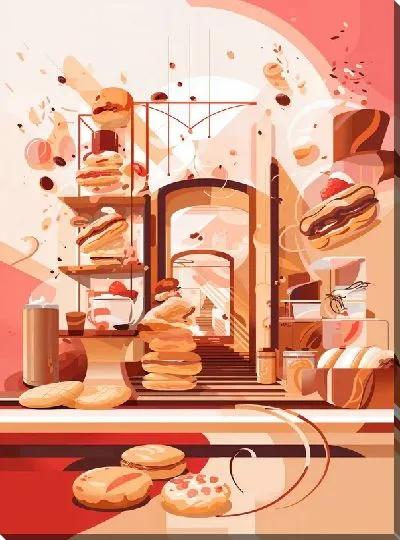 Картина маслом Выпечка №81