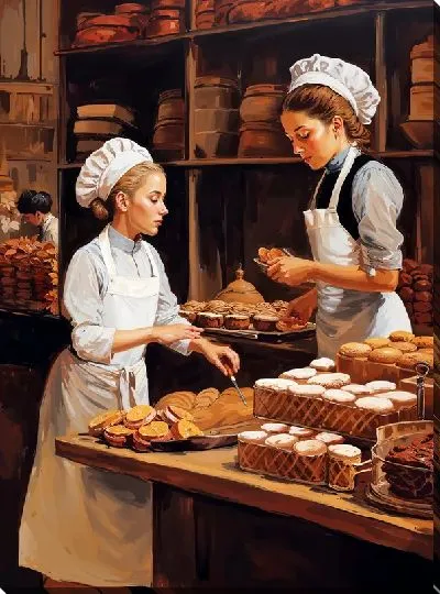 Картина маслом Выпечка №91