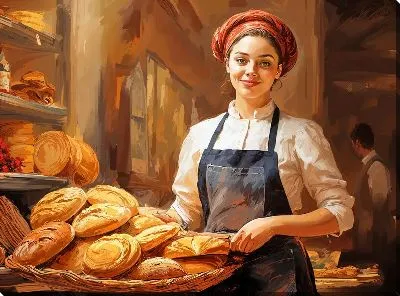 Картина маслом Выпечка №14