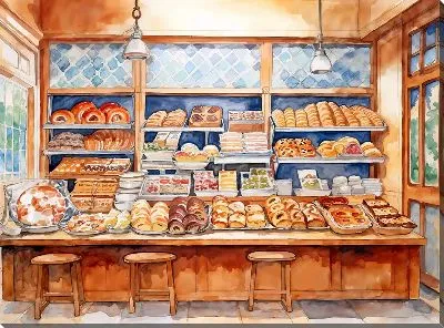 Картина маслом Выпечка №23